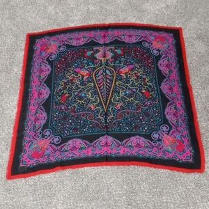 Specialty House Inc 100% Wool 35" Square Scarf. Made In Japan